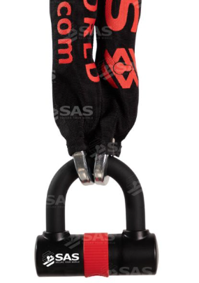 SAS Heavy-Duty 10mm x1.5m Square Shackle Chain and Padlock