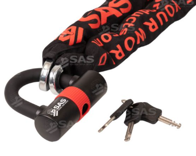 SAS Heavy-Duty 10mm x1.5m Square Shackle Chain and Padlock